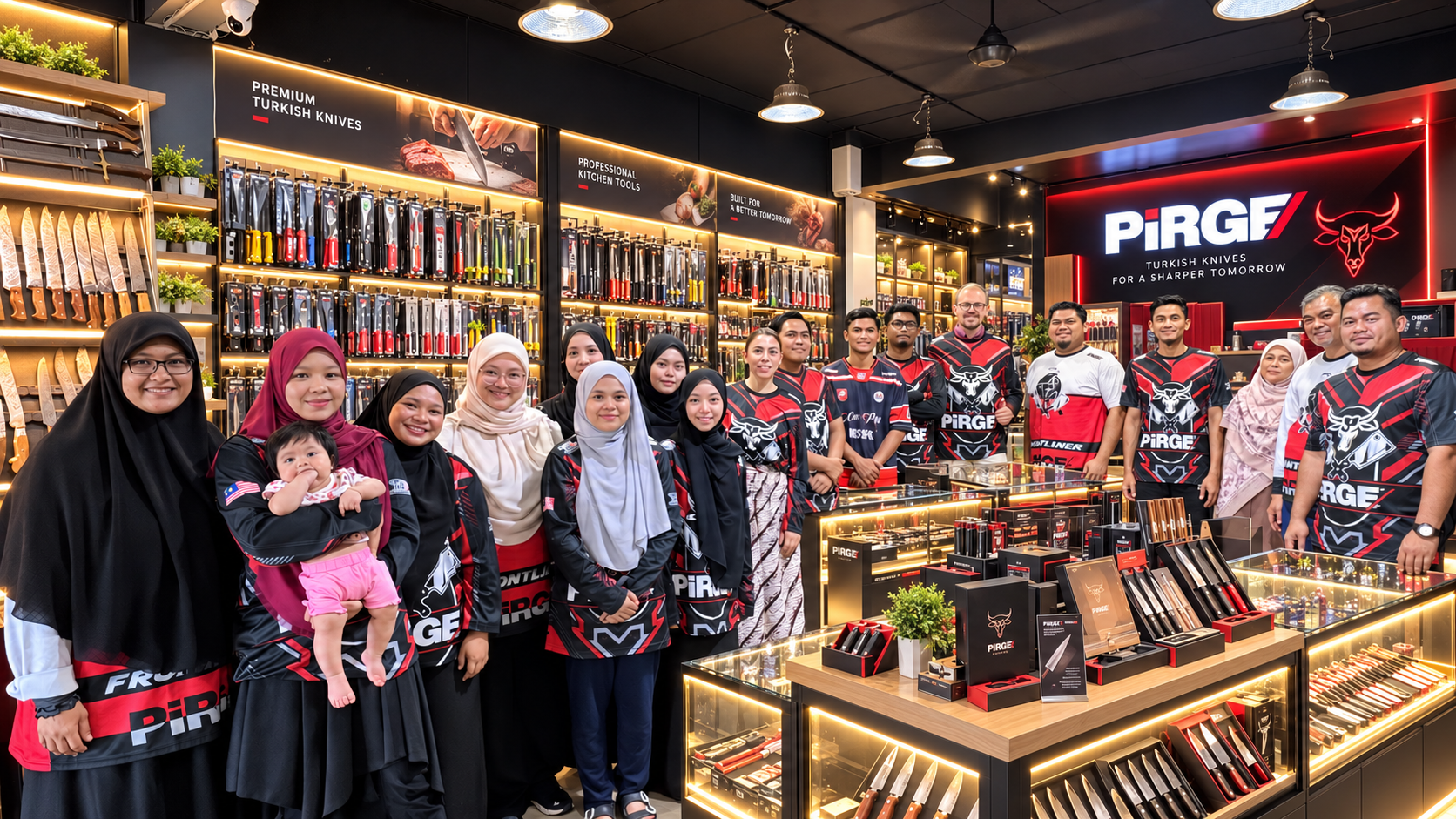 Butik dan bengkel Kedai Pisau HR Success di Dungun, Terengganu