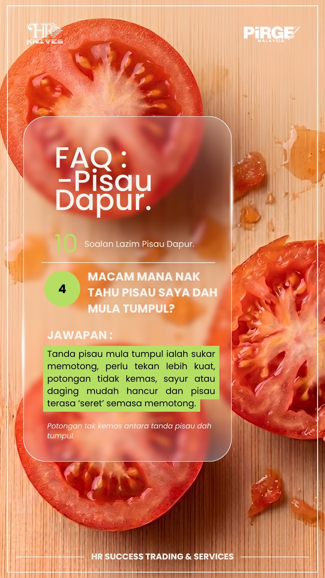 Ujian ketajaman tomato & kertas