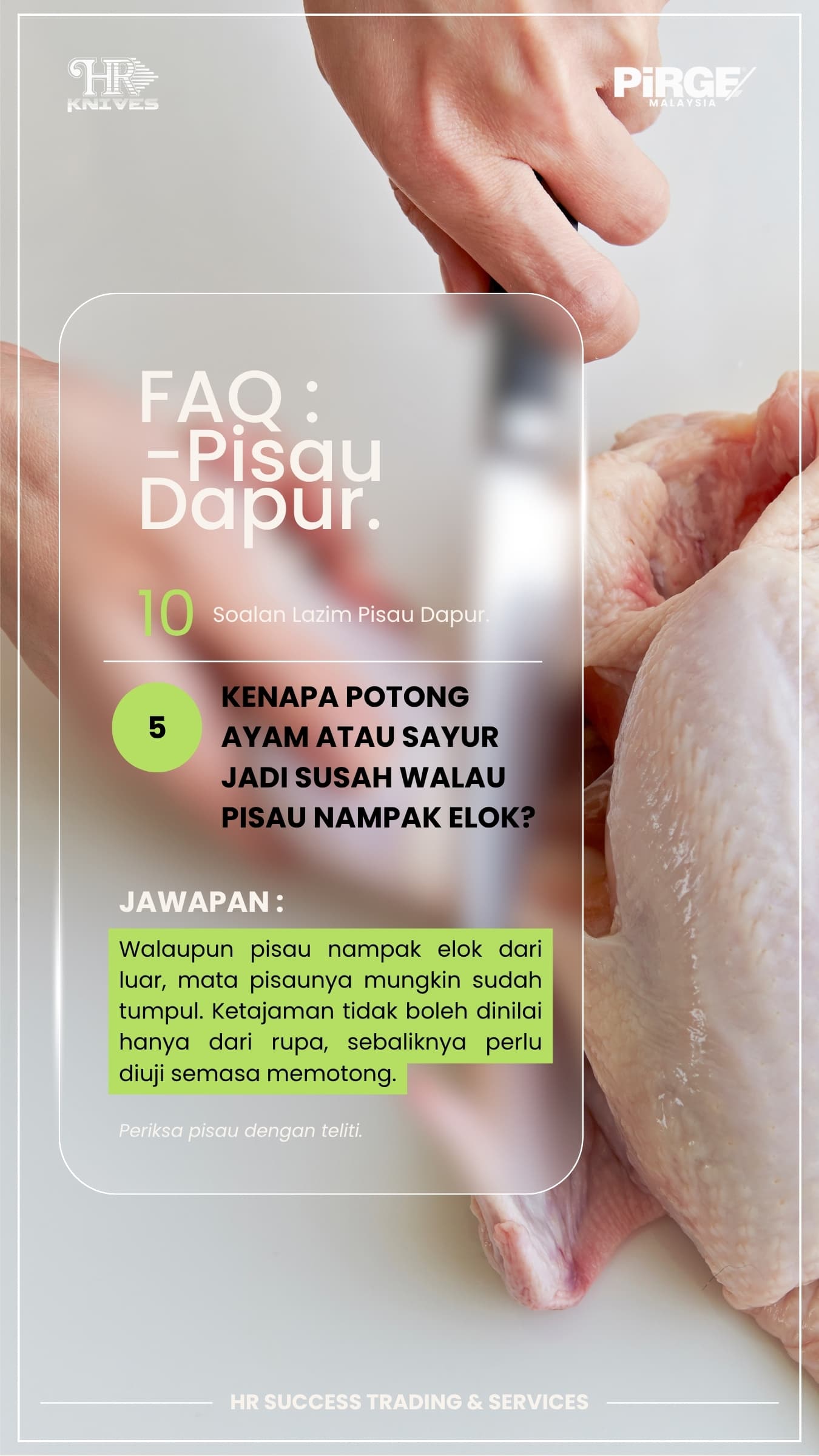 Kenapa bilah terasa tumpul walaupun nampak elok